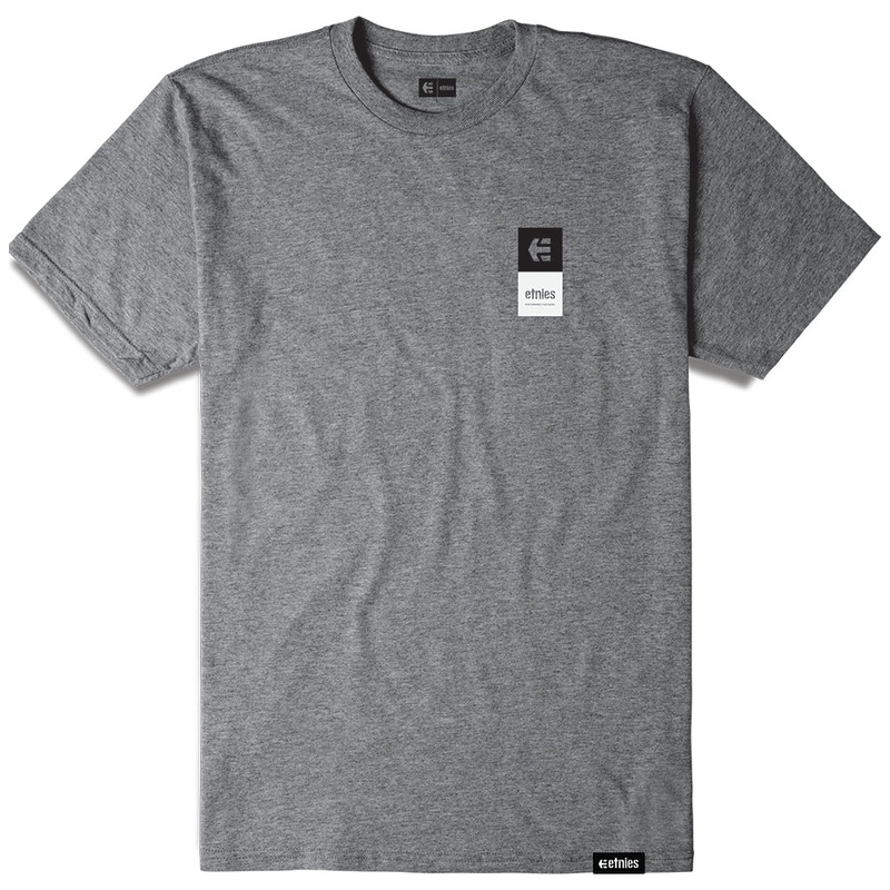 ETNIES EBLOCK STACK TEE [GREY/HEATHER]