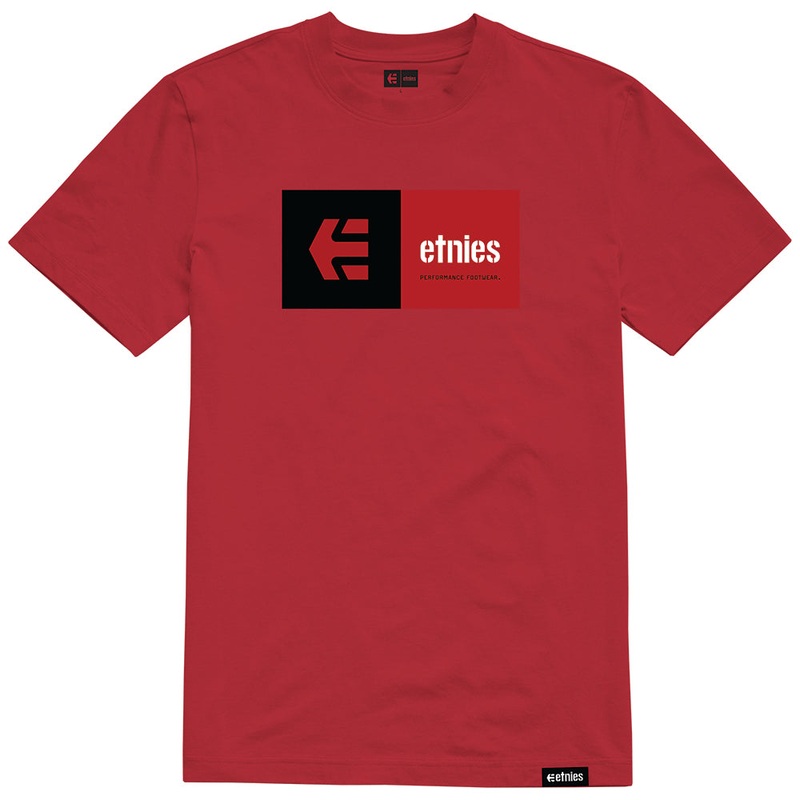 ETNIES EBLOCK TEE [BURGUNDY]
