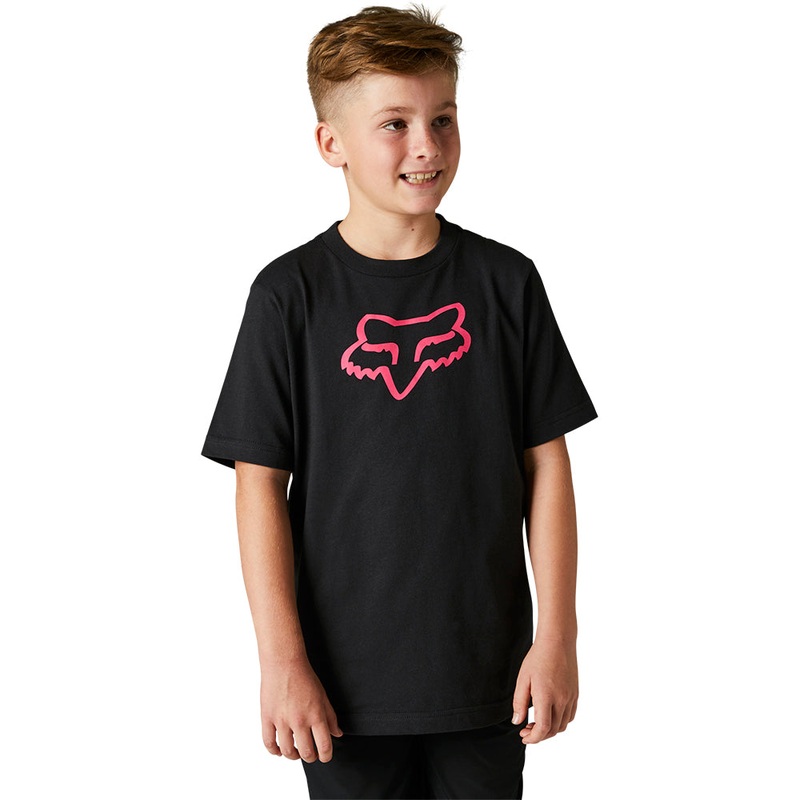 FOX YOUTH LEGACY SS TEE [BLACK/PINK]